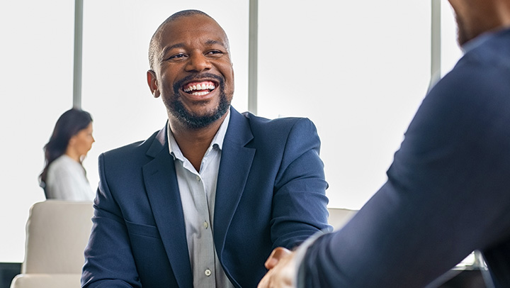 man shaking hand